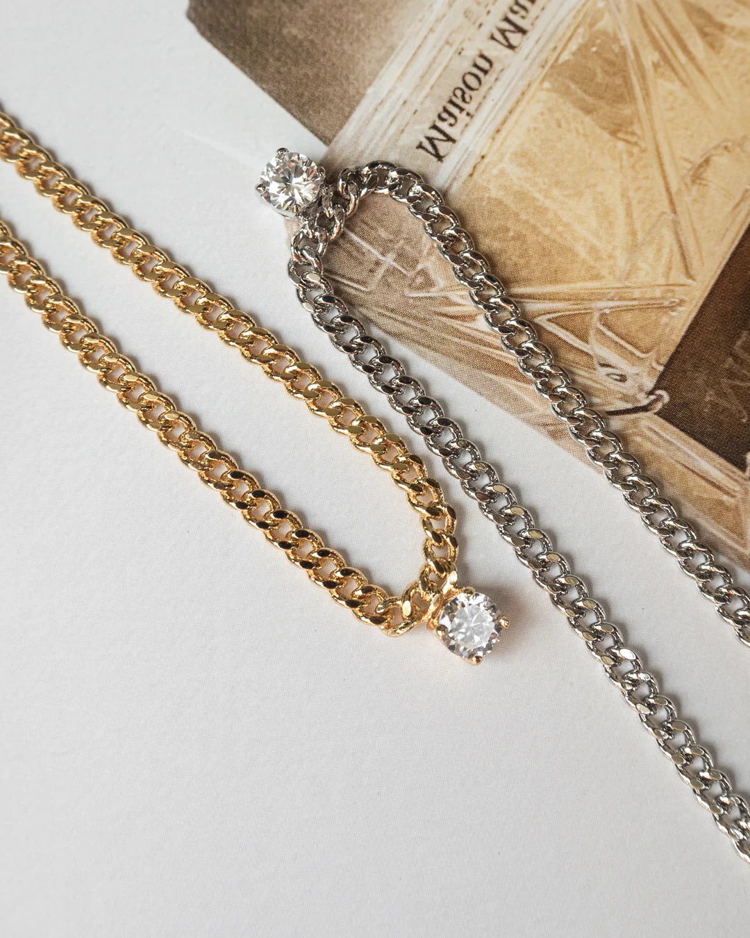 Luv AJ Bardot Stud Charm Necklace - Gold