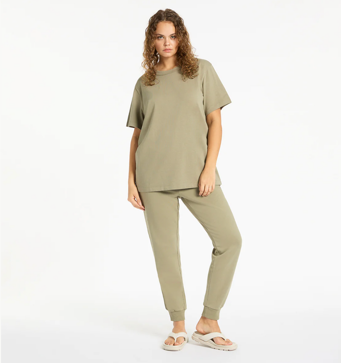 Status Anxiety Feels Right Women's Tee - Washed Sage