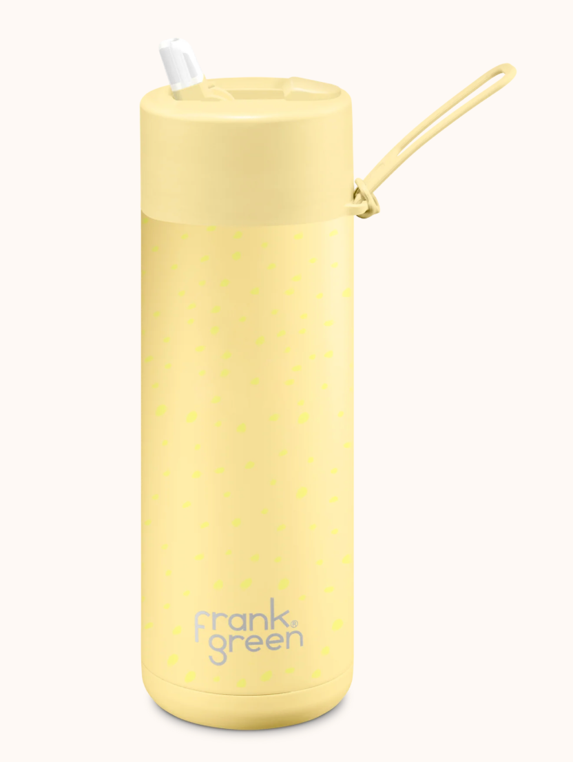 Frank Green Franksters Ceramic Reusable Bottle 20oz/595ml - Buttermilk Splash