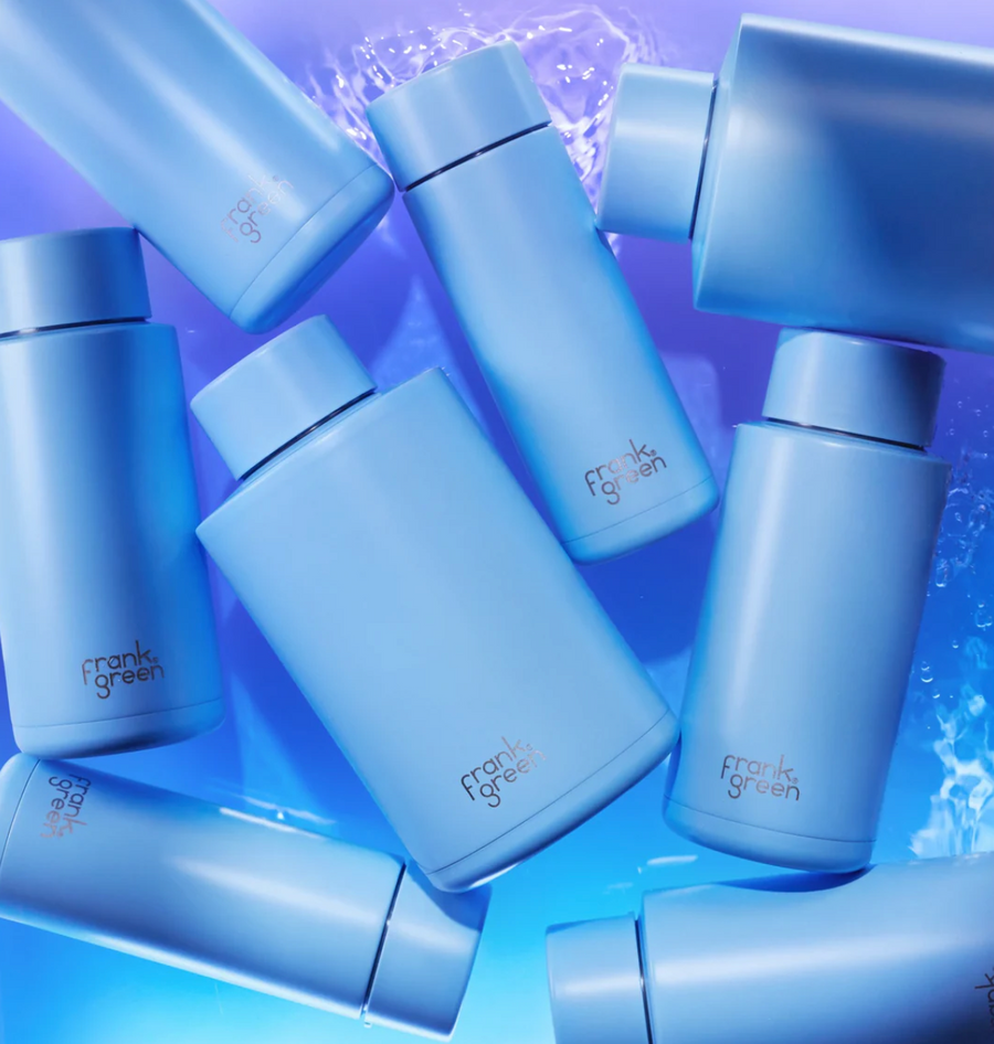 Frank Green Ceramic Reusable Bottle 34oz/1000ml - Sky Blue