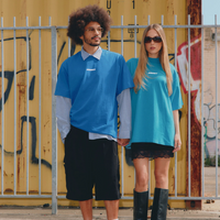 SŚAINT Reflective Logo Tee - Blue