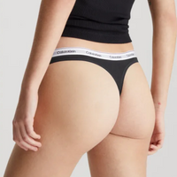 Calvin Klein Modern Logo Thong 3 Pack - Black