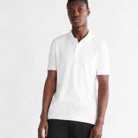 Calvin Klein Slim Smooth Cotton Polo Shirt - Bright White