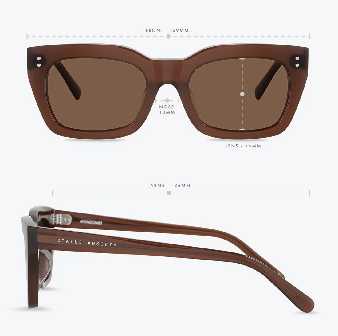 Status Anxiety Antagonist Sunglasses - Brown