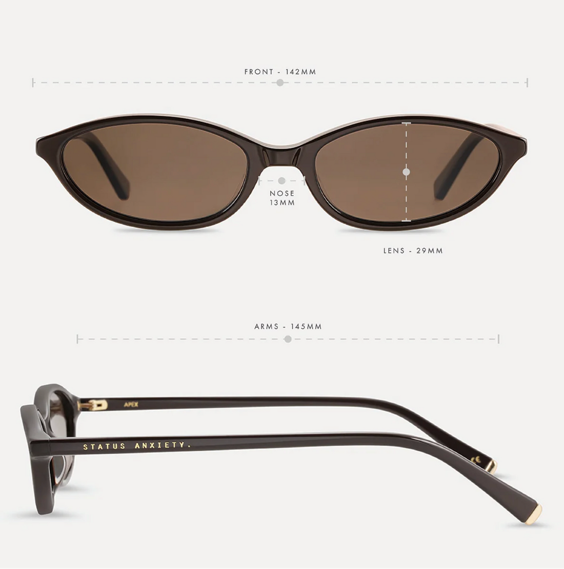 Status Anxiety Apex Sunglasses - Espresso/Gold