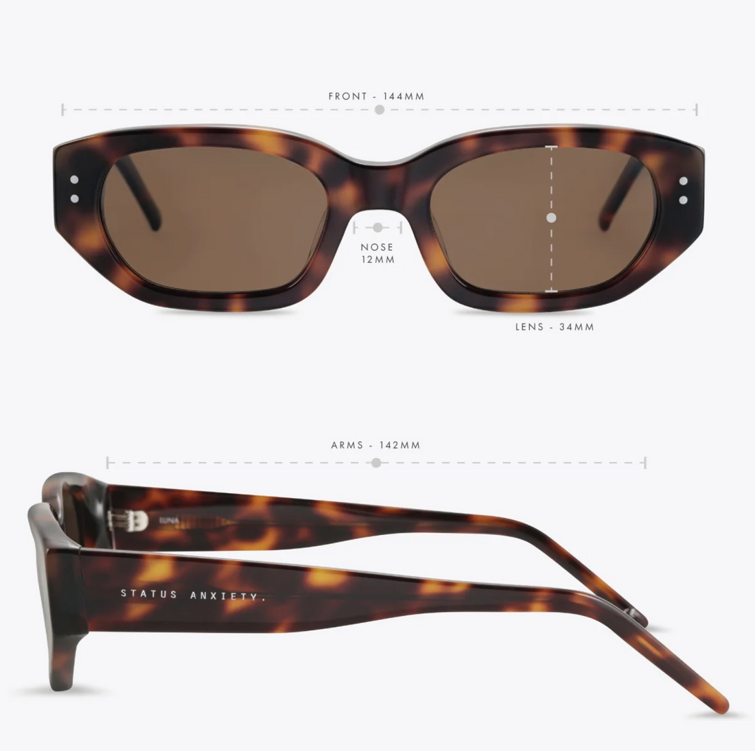 Status Anxiety Luna Sunglasses - Brown Tort
