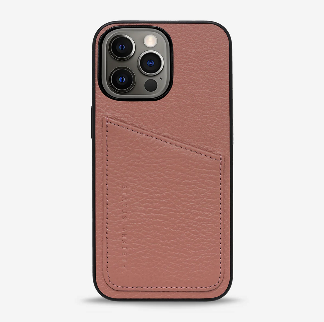 Status Anxiety Who's Who Leather Phone Case (iPhone) - Dusty Rose