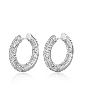 Luv AJ The Reversible Amalfi Hoops - Silver