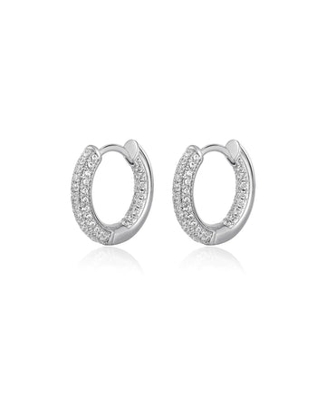 Luv AJ The Reversible Mini Amalfi Hoops - Silver