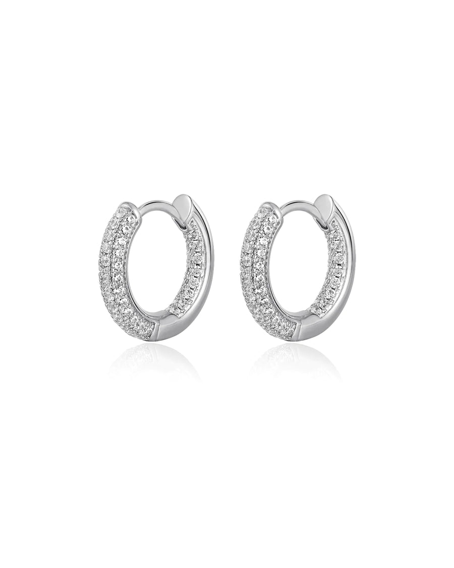 Luv AJ The Reversible Mini Amalfi Hoops - Silver
