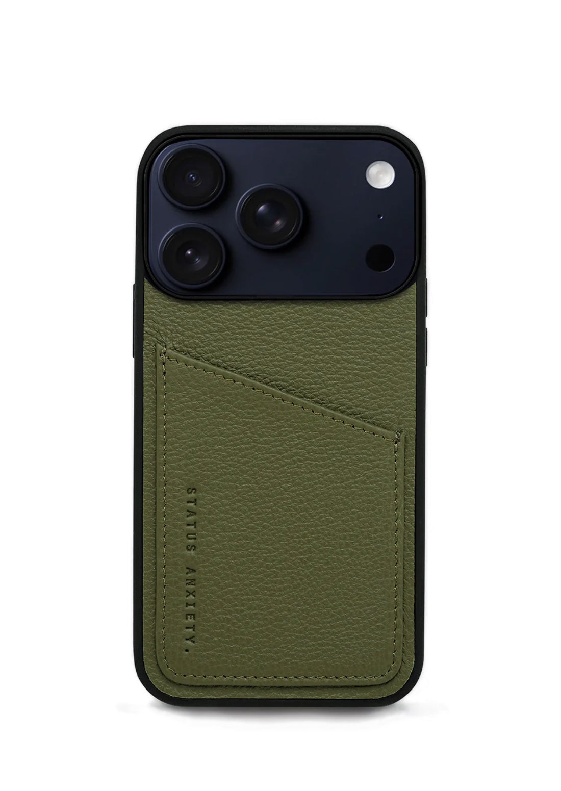 Status Anxiety Who's Who Leather Phone Case (iPhone) - Khaki