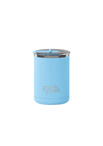 Frank Green Ceramic Coffee Cup with Hinged Lid 355ml - Sky Blue