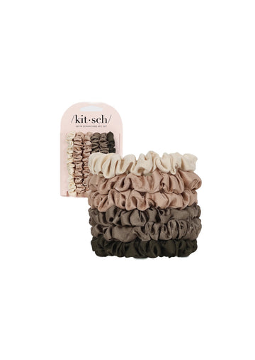 Kitsch Ultra Petite Satin Scrunchies 6pc - Eucalyptus