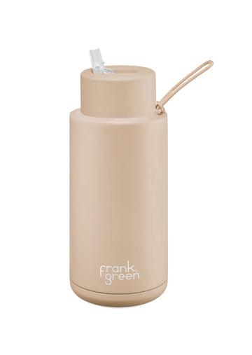 Frank Green Ceramic Reusable Bottle 34oz/1000ml - Soft Stone