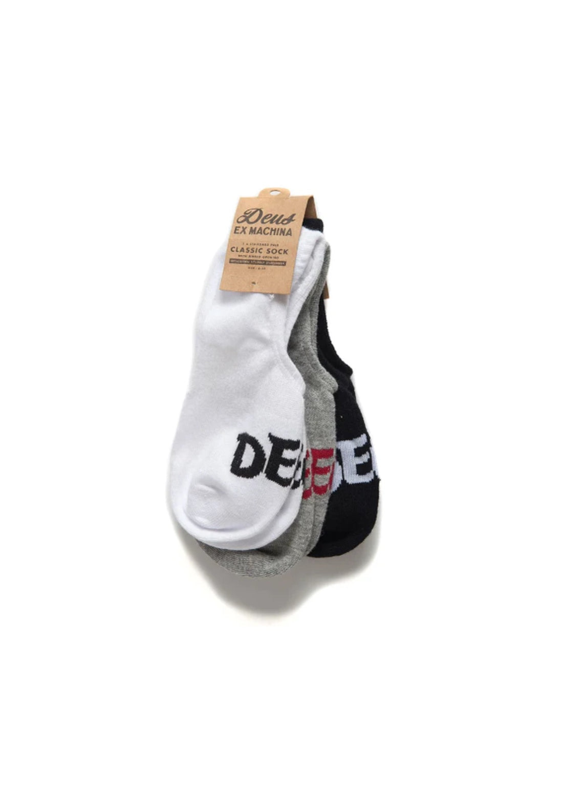 Deus Ex Machina 3-Pack Curvy No Show Sock