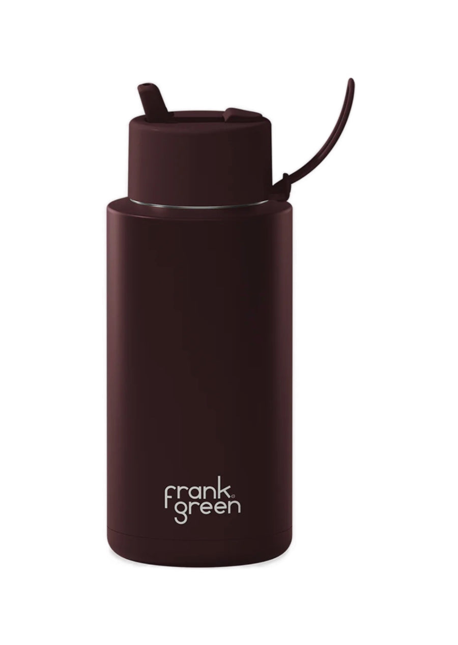 Frank Green Ceramic Reusable Bottle 34oz/1000ml - Chocolate
