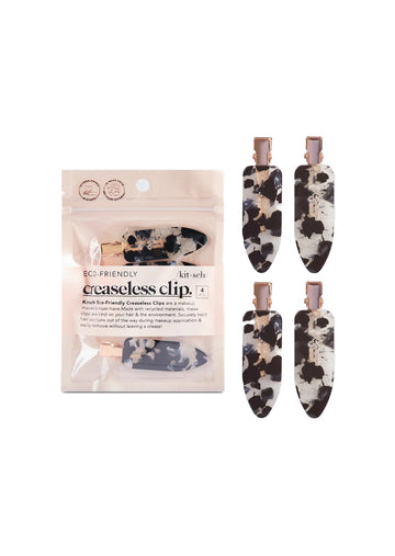 Kitsch Eco-Friendly Creaseless Clips 4pc Set - Black