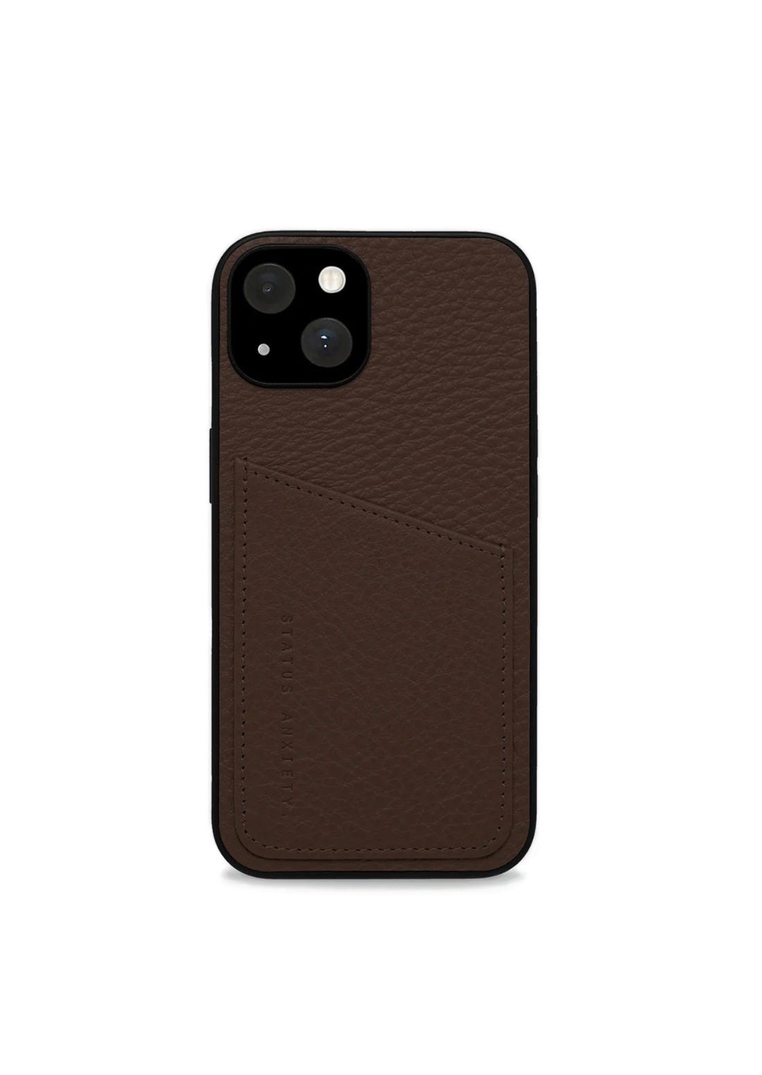 Status Anxiety Who's Who Leather Phone Case (iPhone) - Cocoa