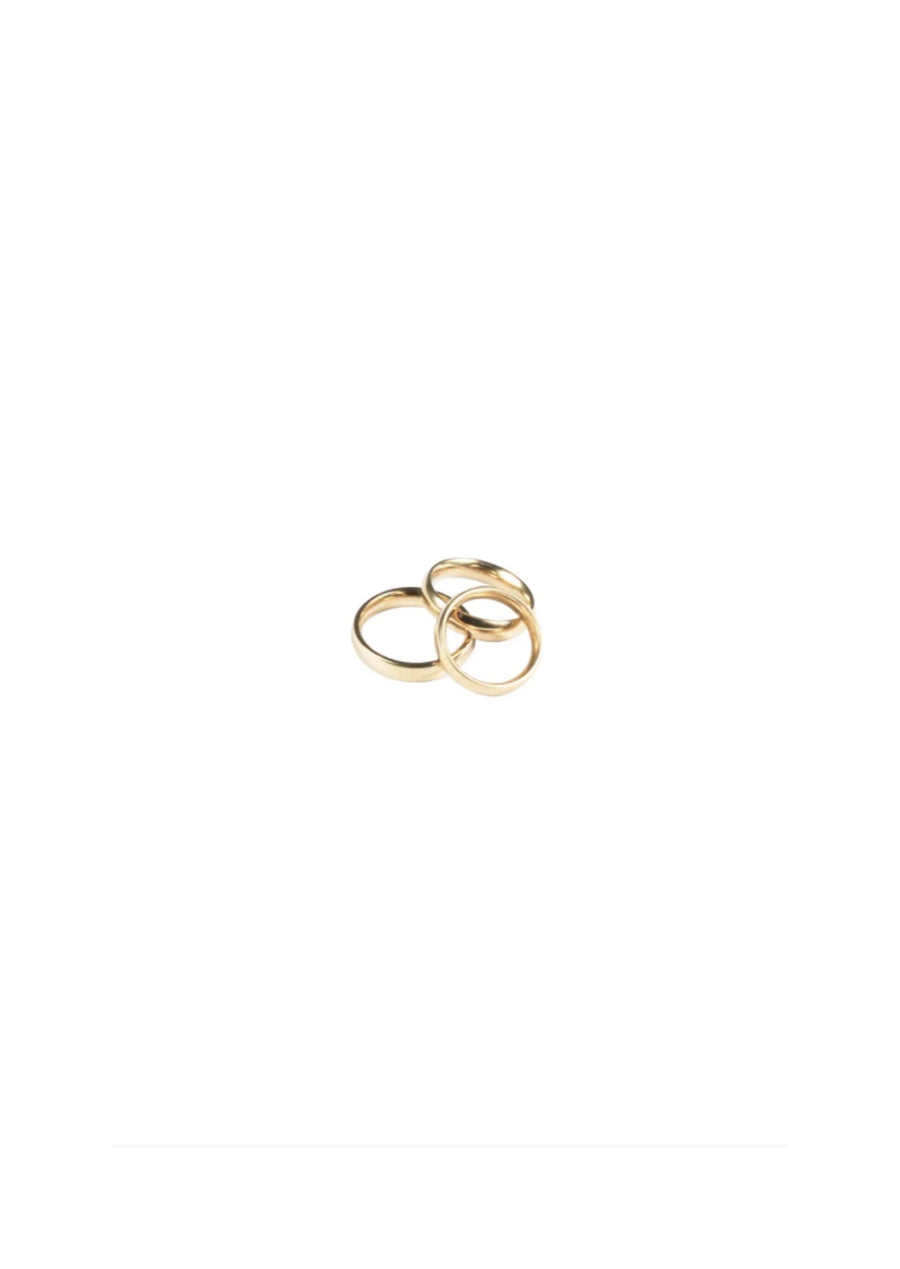 Porter Jewellery Ring Set 4mm - Gold Vermeil