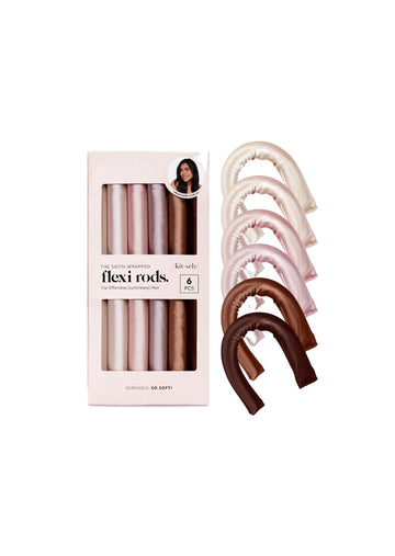 Kitsch Satin Wrapped Flexi Rods - 6pc Set