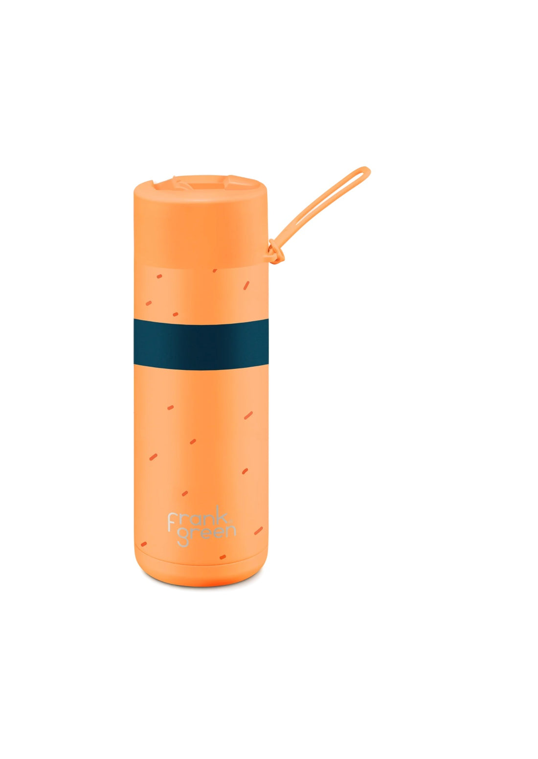 Frank Green Franksters Ceramic Reusable Bottle 20oz/595ml - Neon Orange - Robin