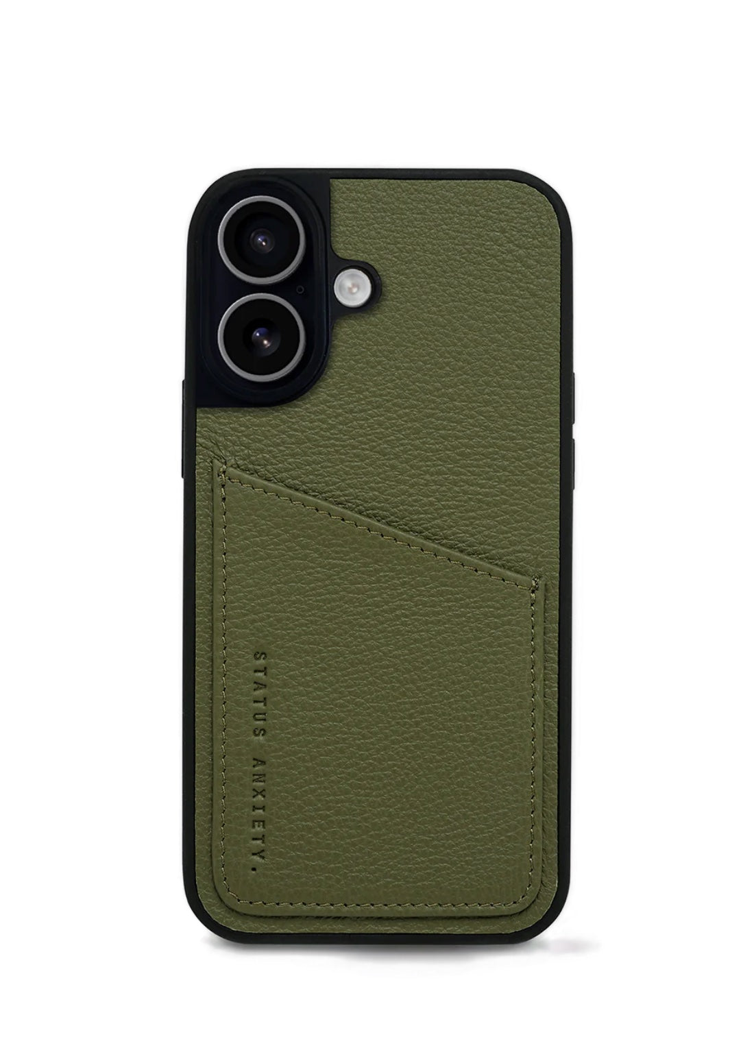 Status Anxiety Who's Who Leather Phone Case (iPhone) - Khaki