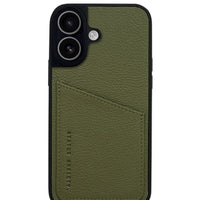 Status Anxiety Who's Who Leather Phone Case (iPhone) - Khaki
