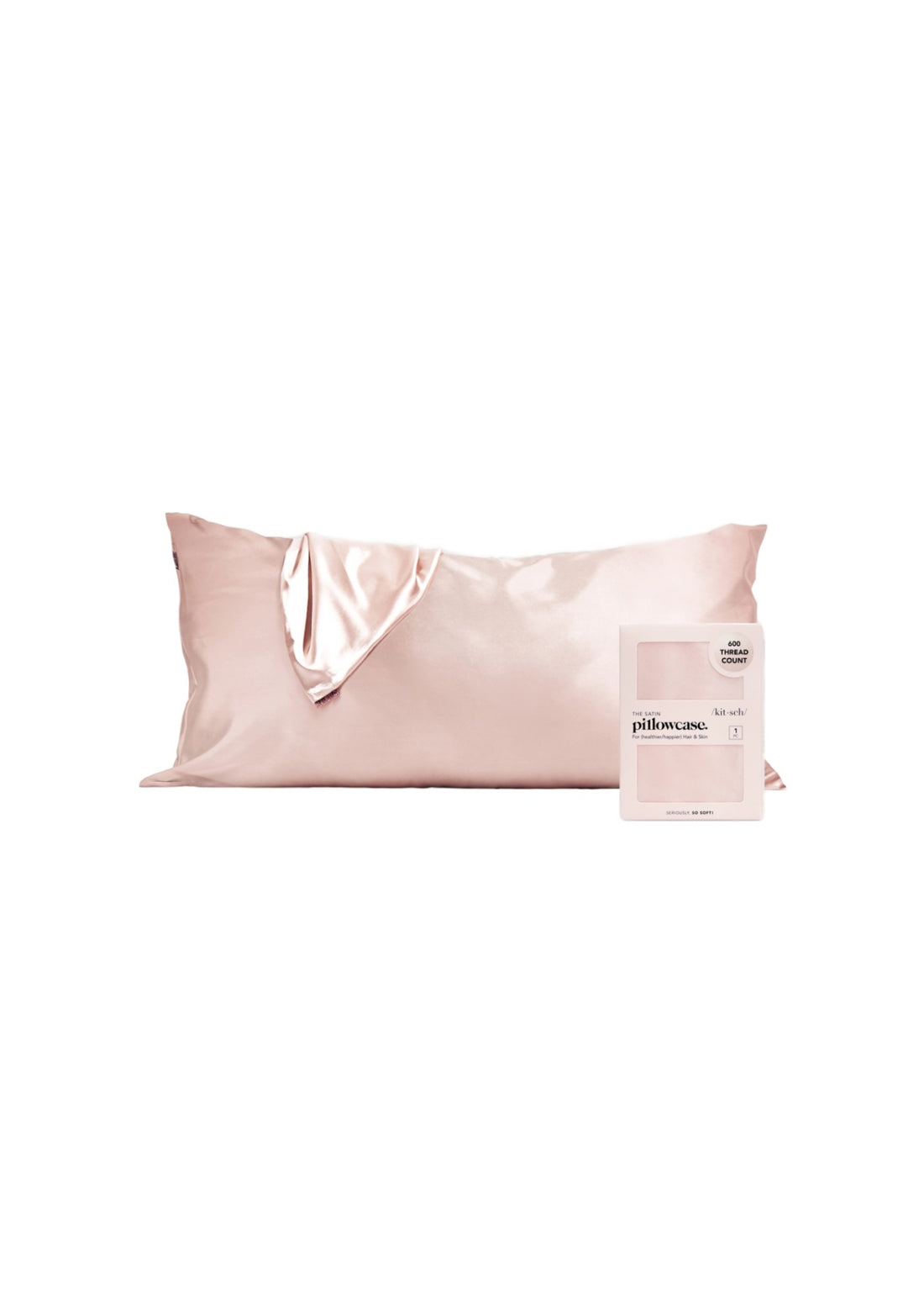 Kitsch Satin Pillowcase King - Blush