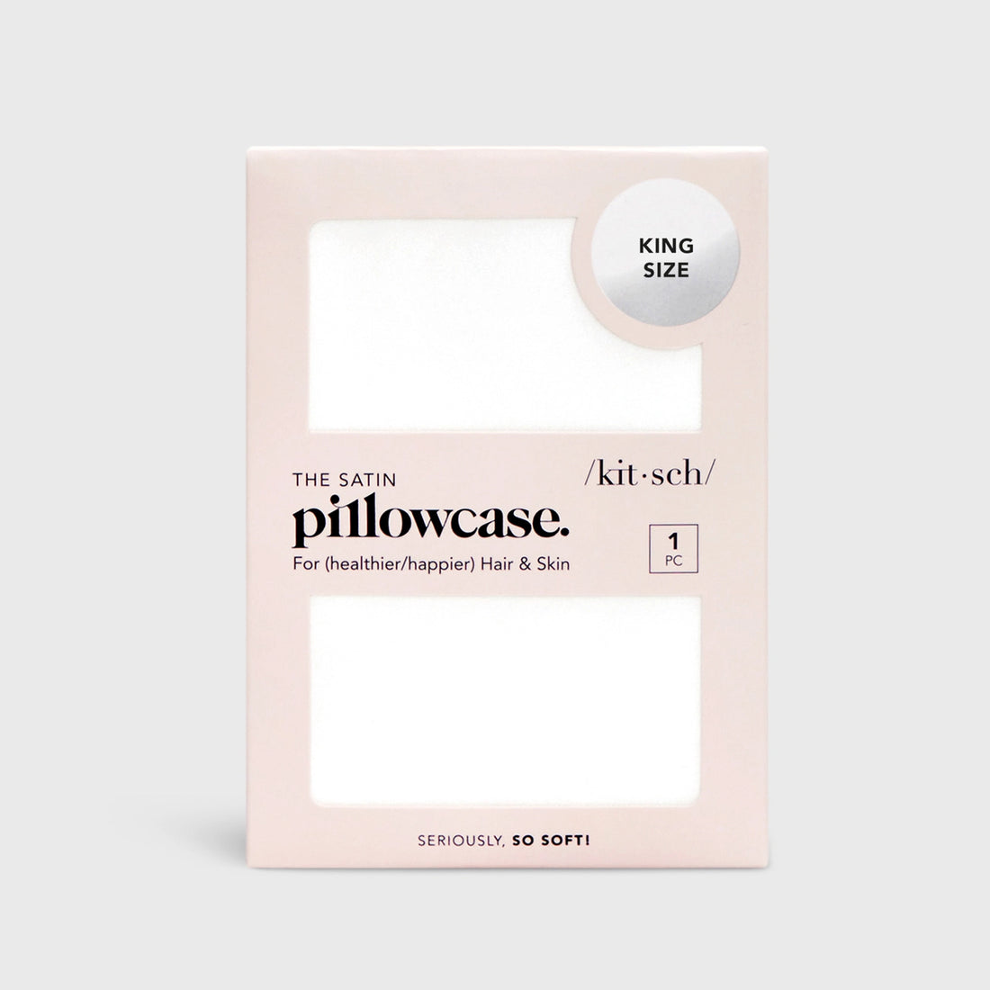 Kitsch Satin Pillowcase King - Ivory
