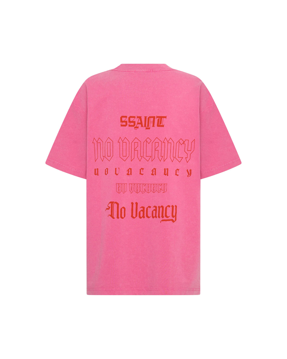 SŚAINT No Vacancy Tee - Acid Wash Pink