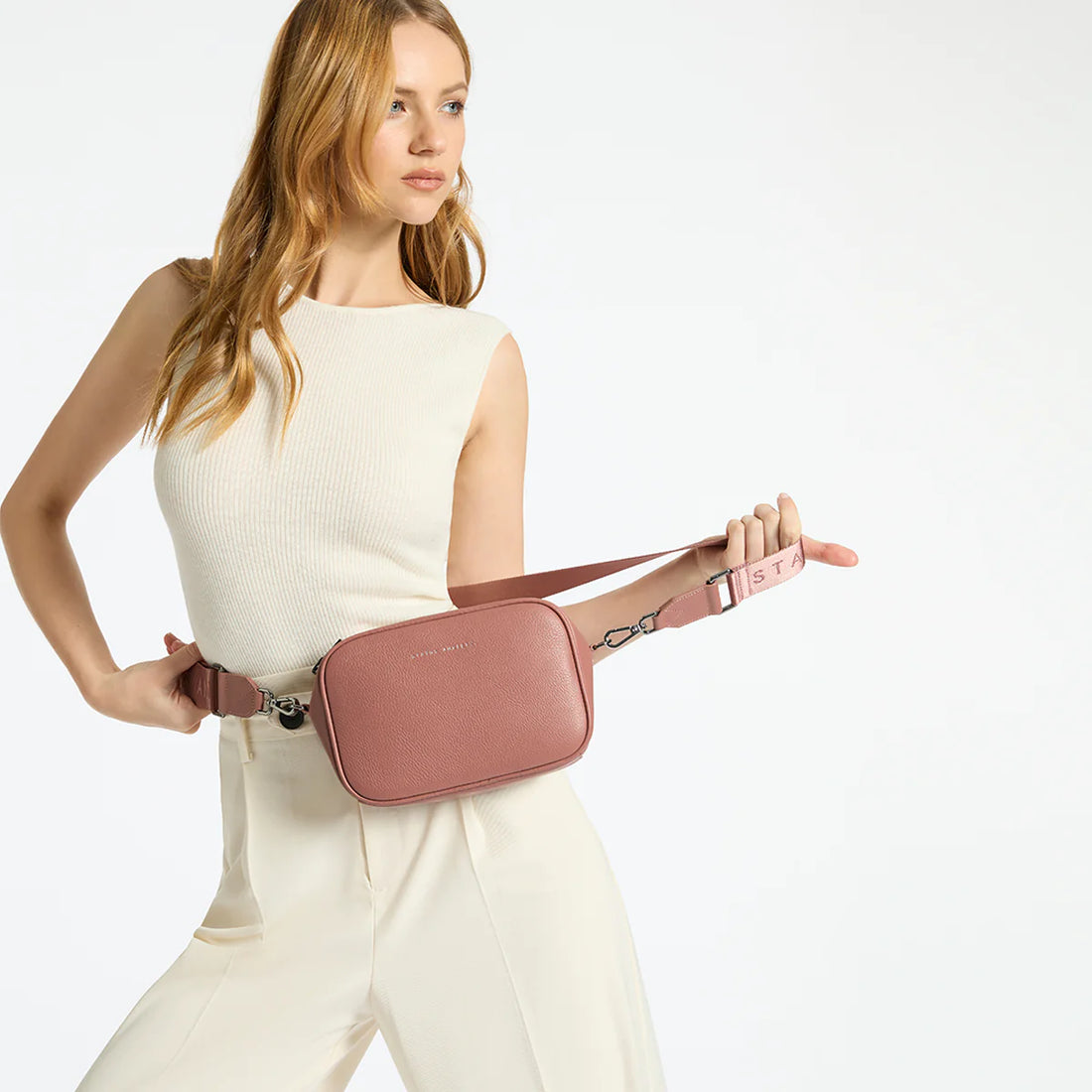 Status Anxiety Plunder With Webbed Strap - Dusty Rose