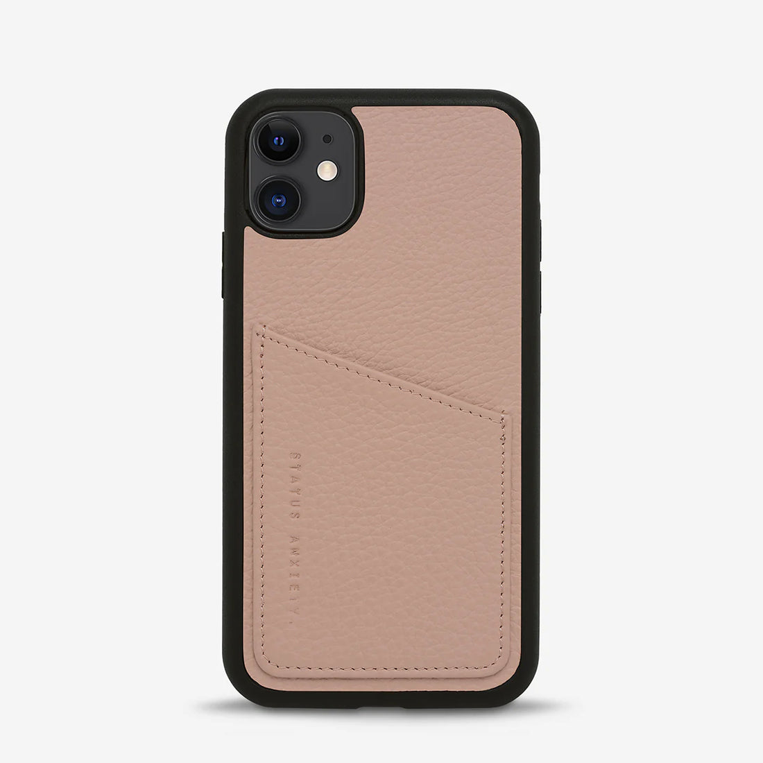 Status Anxiety Who's Who Leather Phone Case (iPhone) - Dusty Pink