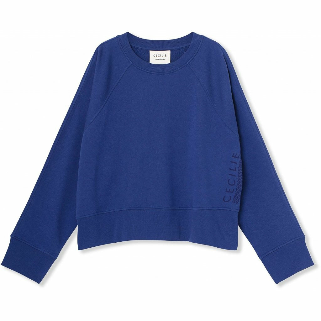 Cecilie Copenhagen Manila Cropped Sweatshirt - Twilight Blue