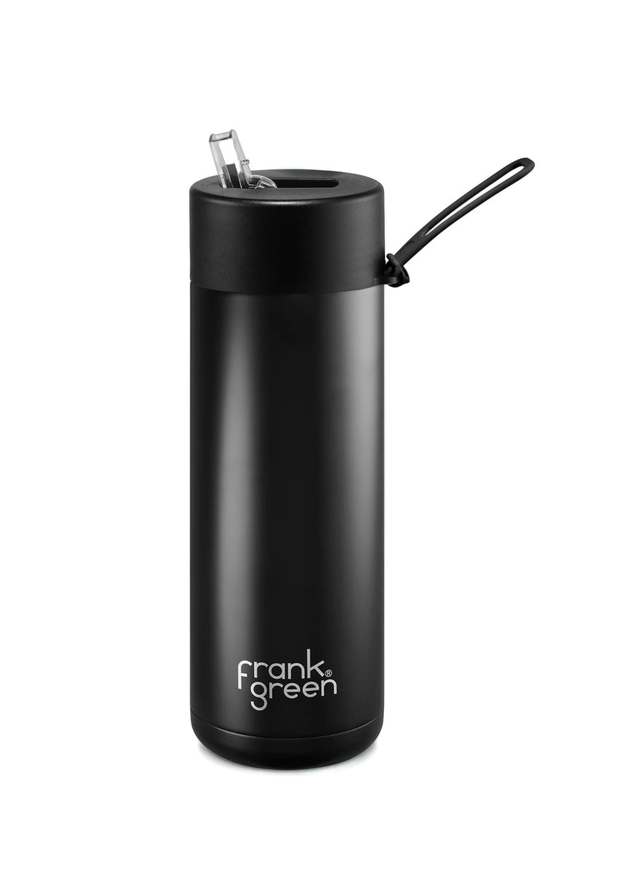 Frank Green Ceramic Reusable Bottle 20oz/595ml - Midnight Black