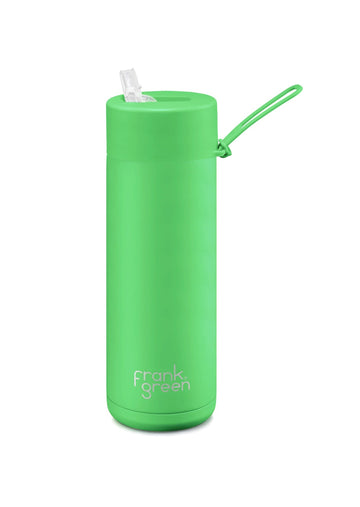 Frank Green Ceramic Reusable Bottle 20oz/595ml - Neon Green