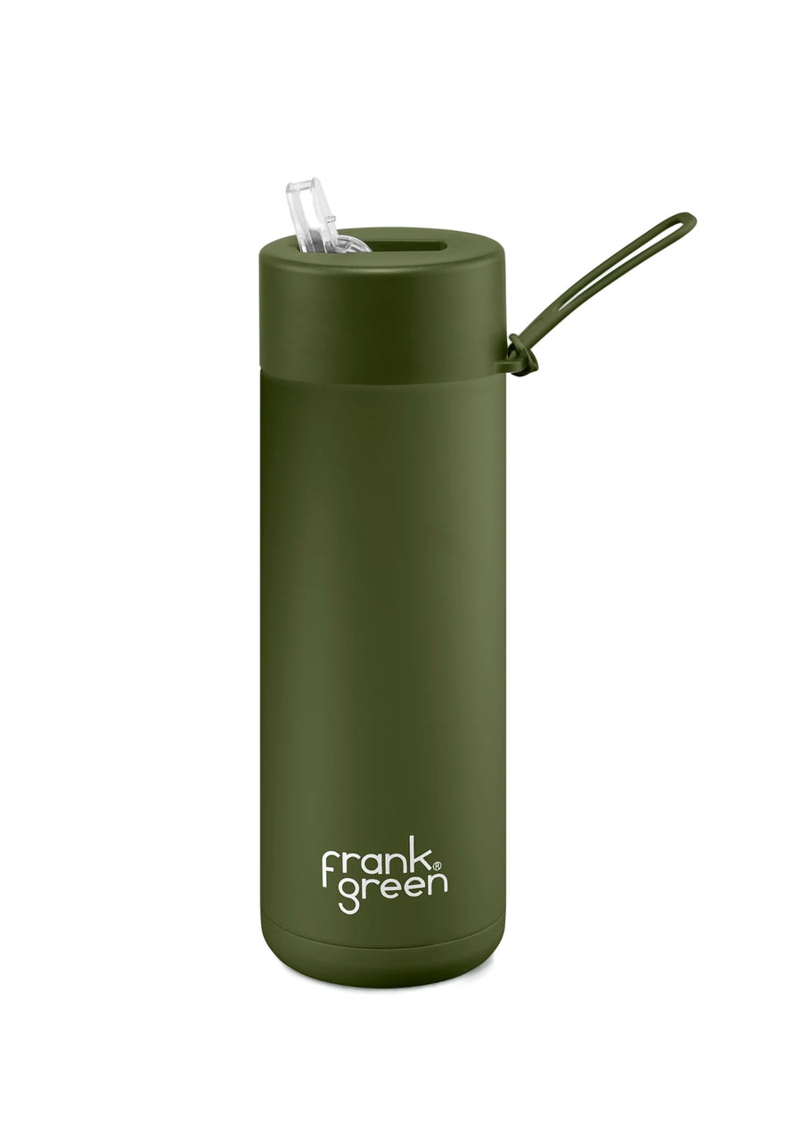 Frank Green Ceramic Reusable Bottle 20oz/595ml - Khaki