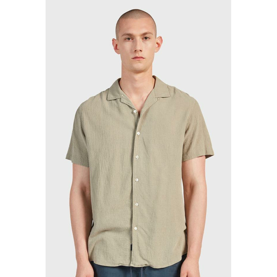 The Academy Brand Bedford SS Shirt - Stone