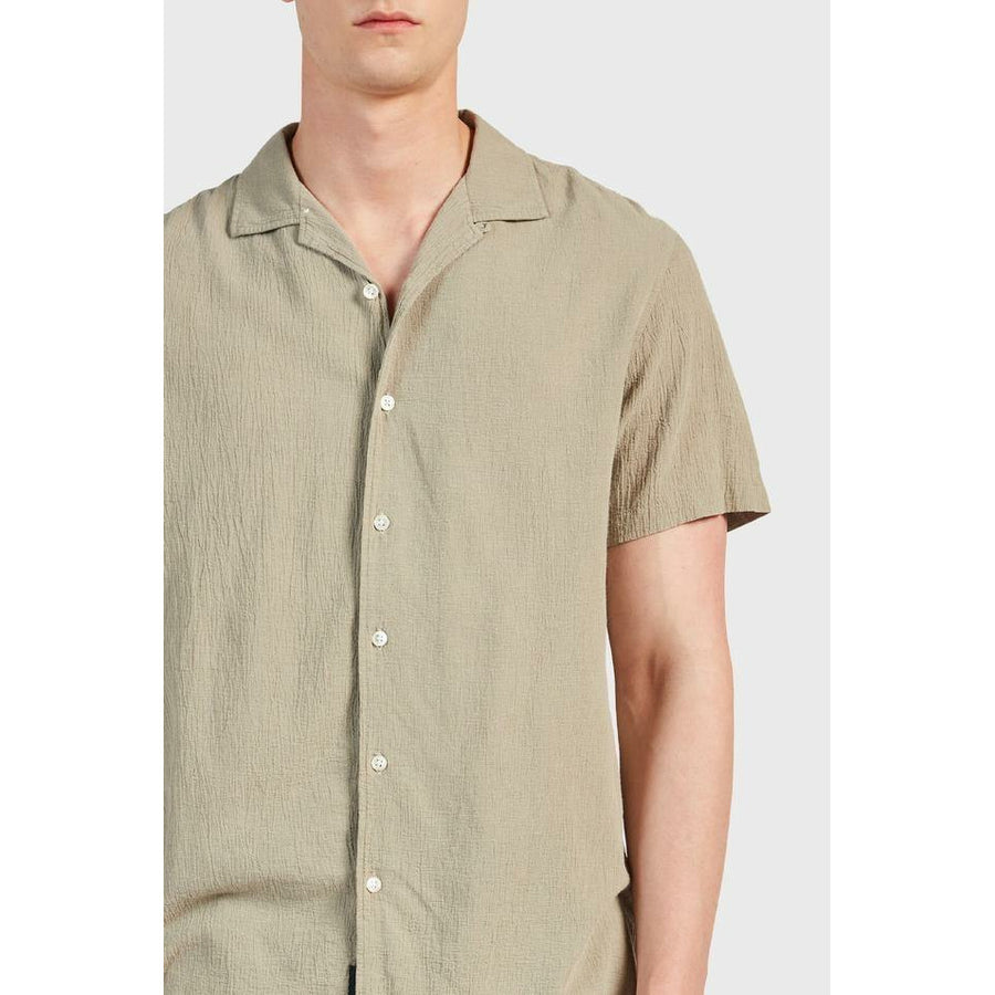 The Academy Brand Bedford SS Shirt - Stone