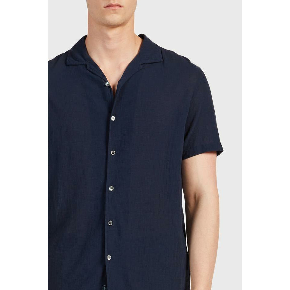 The Academy Brand Bedford SS Shirt - Navy
