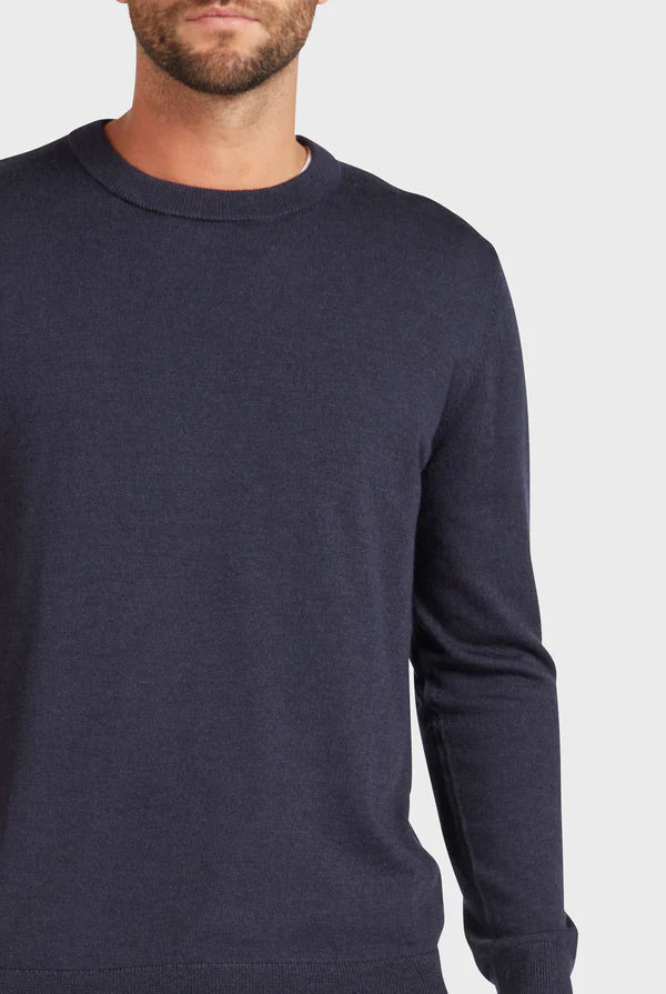 The Academy Brand Merino Crew - Navy