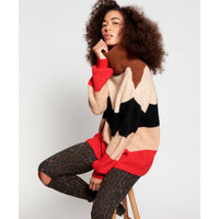 One Teaspoon Stevie Stripe Wool Mix Sweater -  Camel Stripe