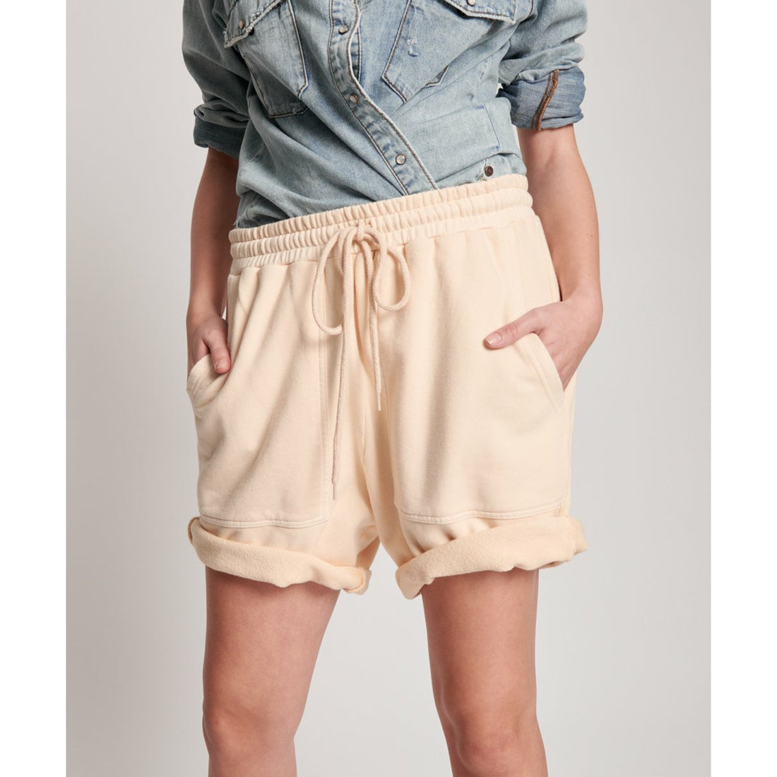 One Teaspoon Stone Island Sweat Shorts Stone