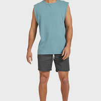 The Academy Brand Jimmy Muscle Tee - Storm Blue