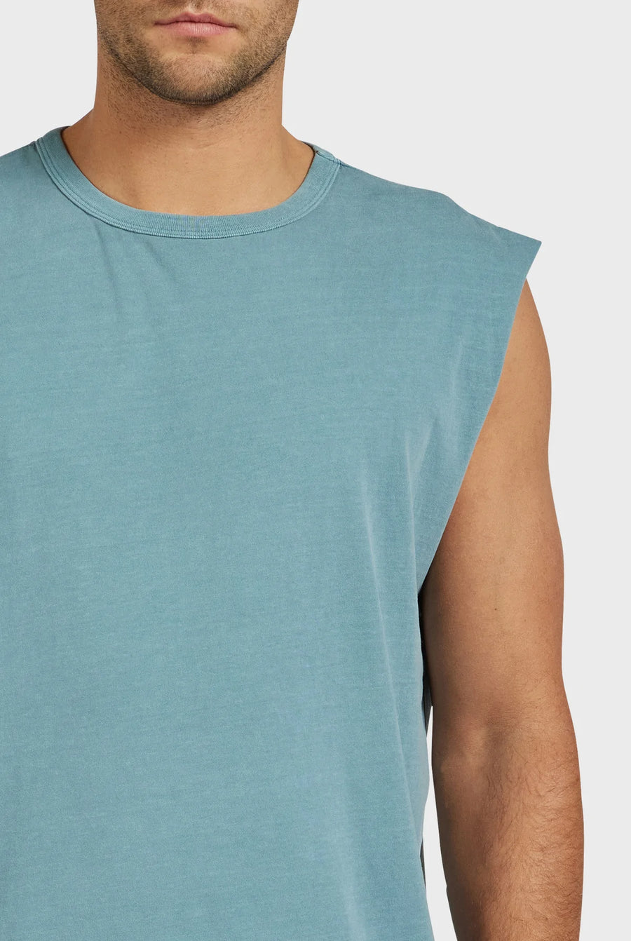 The Academy Brand Jimmy Muscle Tee - Storm Blue