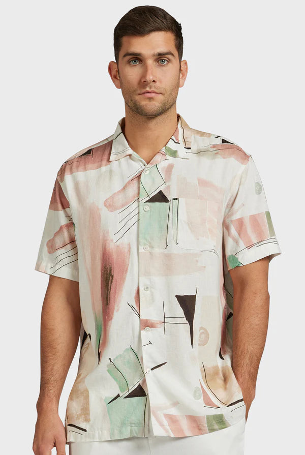 The Academy Brand Crawford Short Sleeve Shirt - Multi