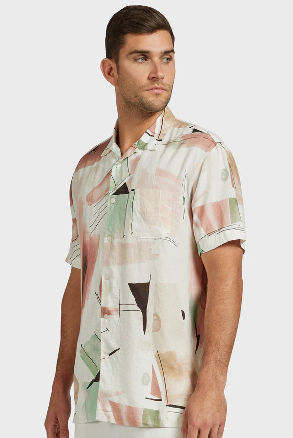 The Academy Brand Crawford Short Sleeve Shirt - Multi