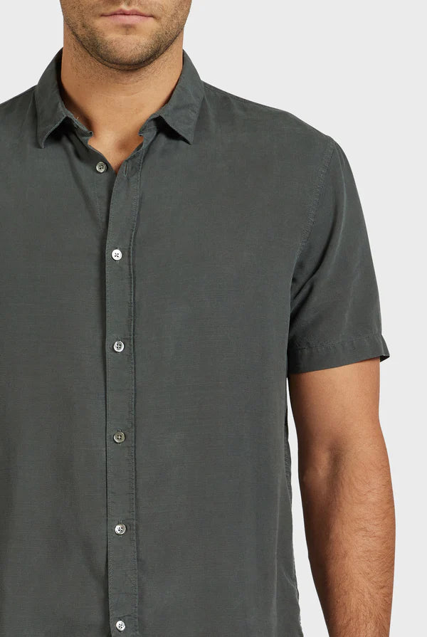 The Academy Brand's Stevens Short Sleeve Shirt - Magnet Grey