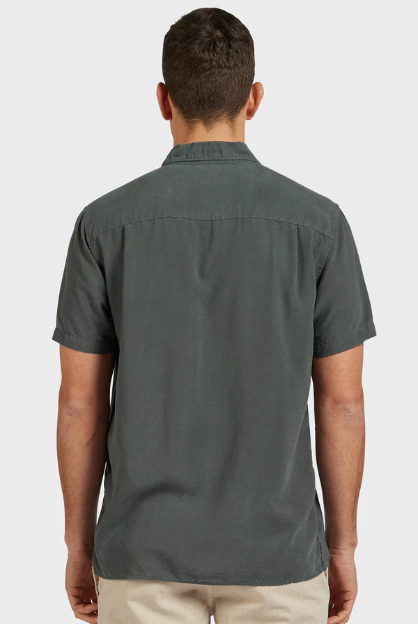 The Academy Brand's Stevens Short Sleeve Shirt - Magnet Grey