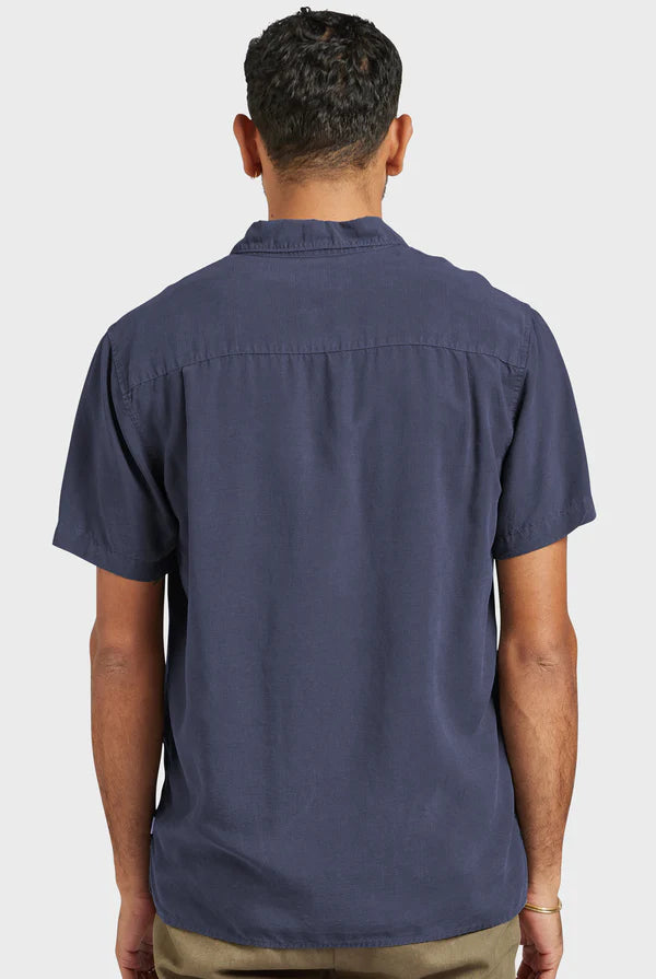 The Academy Brand's Stevens Short Sleeve Shirt - Navy