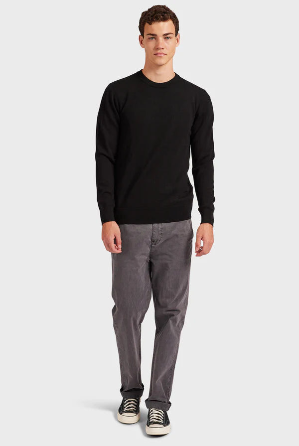 The Academy Brand Merino Crew - Black